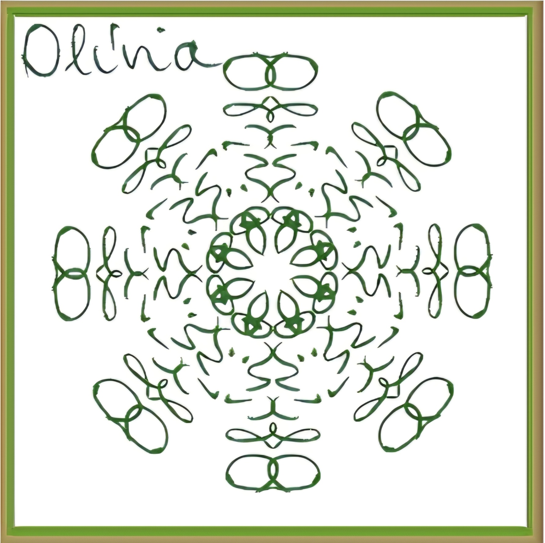 Gyulai Zsuzsanna által készített második keresztnév mandalám